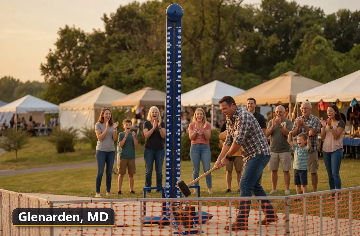 High striker carnival game rental in Glenarden, Maryland for field days, parties and events