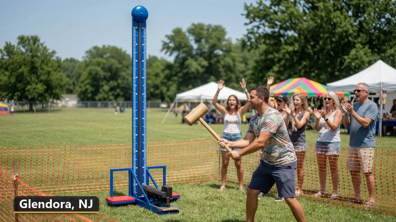 High striker carnival game rental in Glendora, New Jersey for field days, parties and events