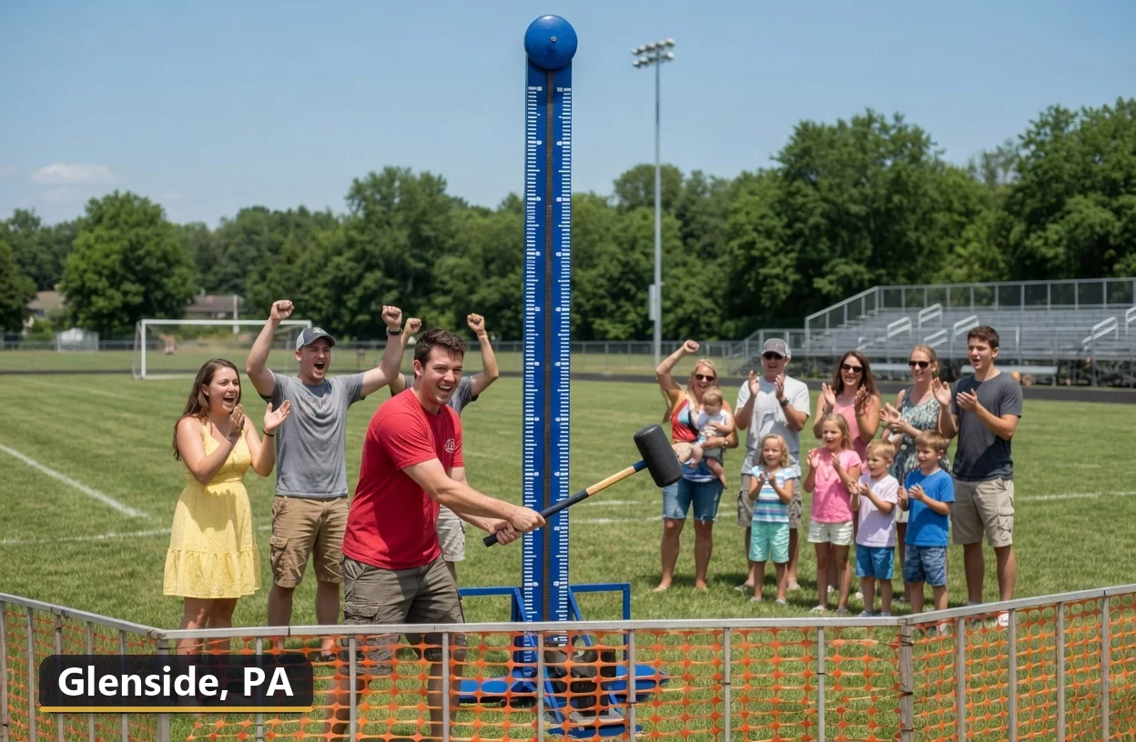 High striker carnival game rental in Glenside, Pennsylvania for field days, parties and events