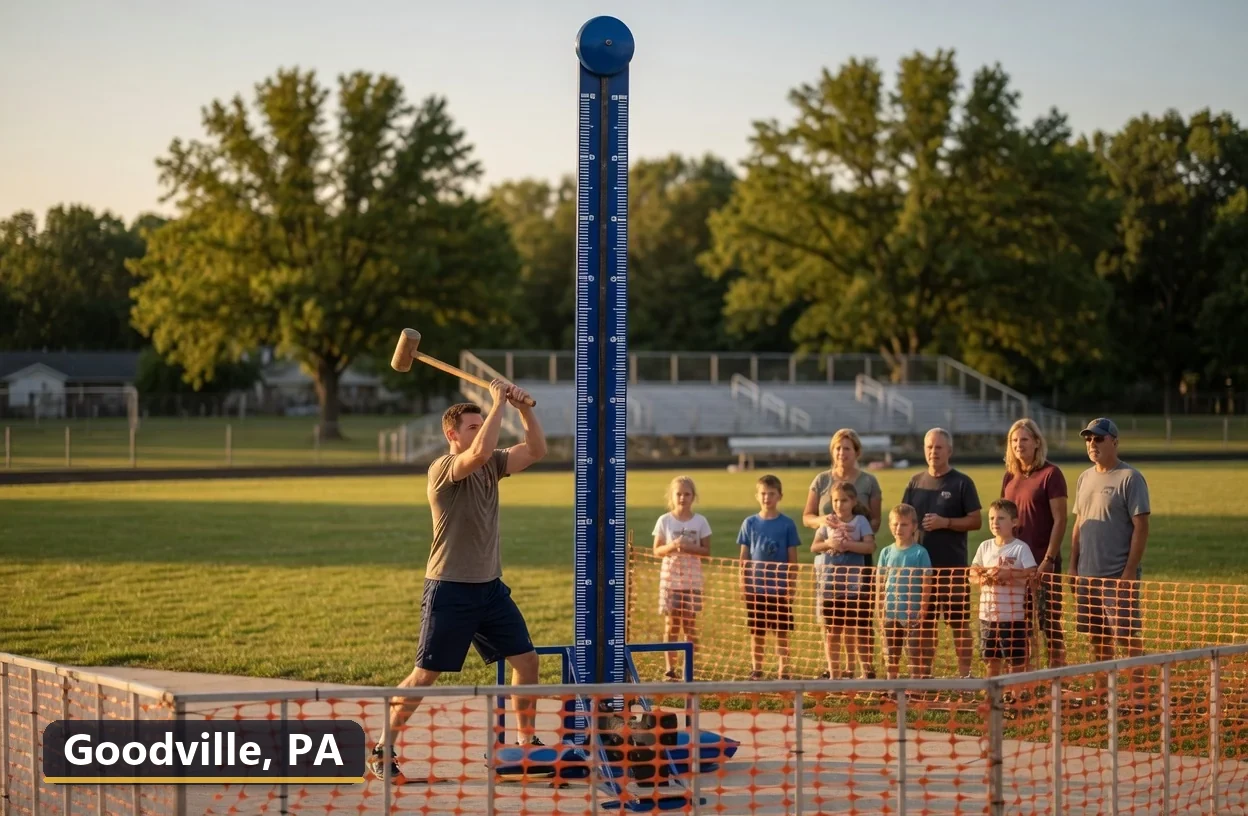 High striker carnival game rental in Goodville, Pennsylvania for field days, parties and events