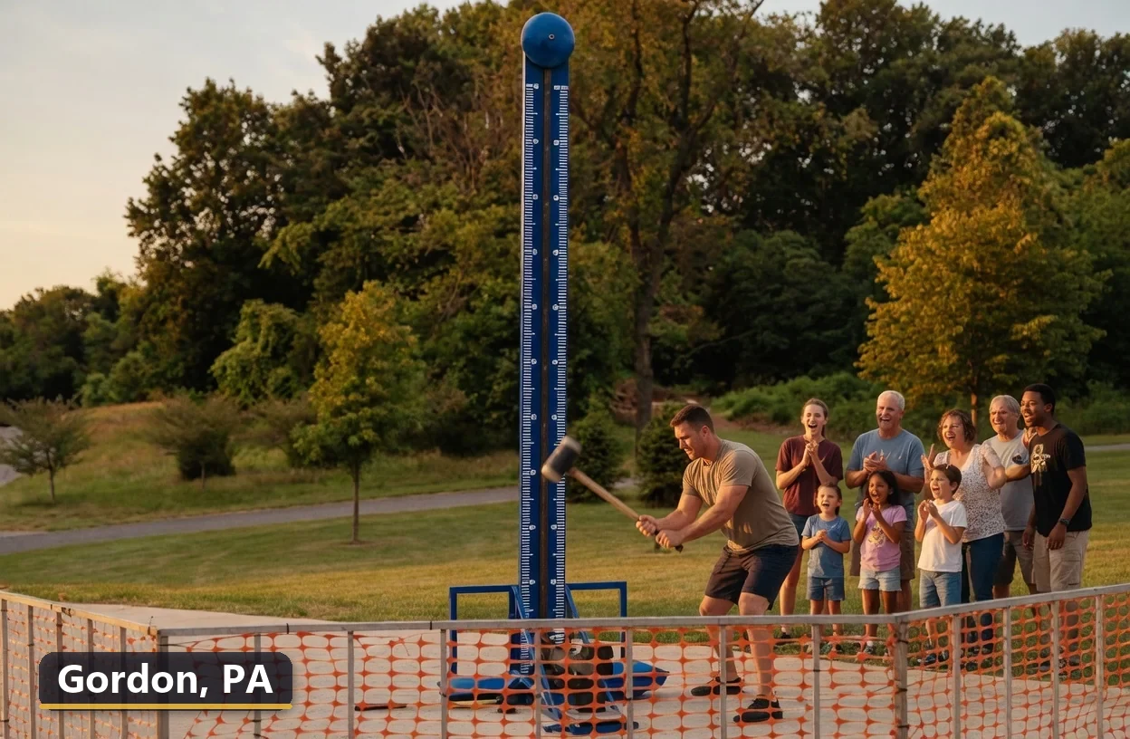 High striker carnival game rental in Gordon, Pennsylvania for field days, parties and events