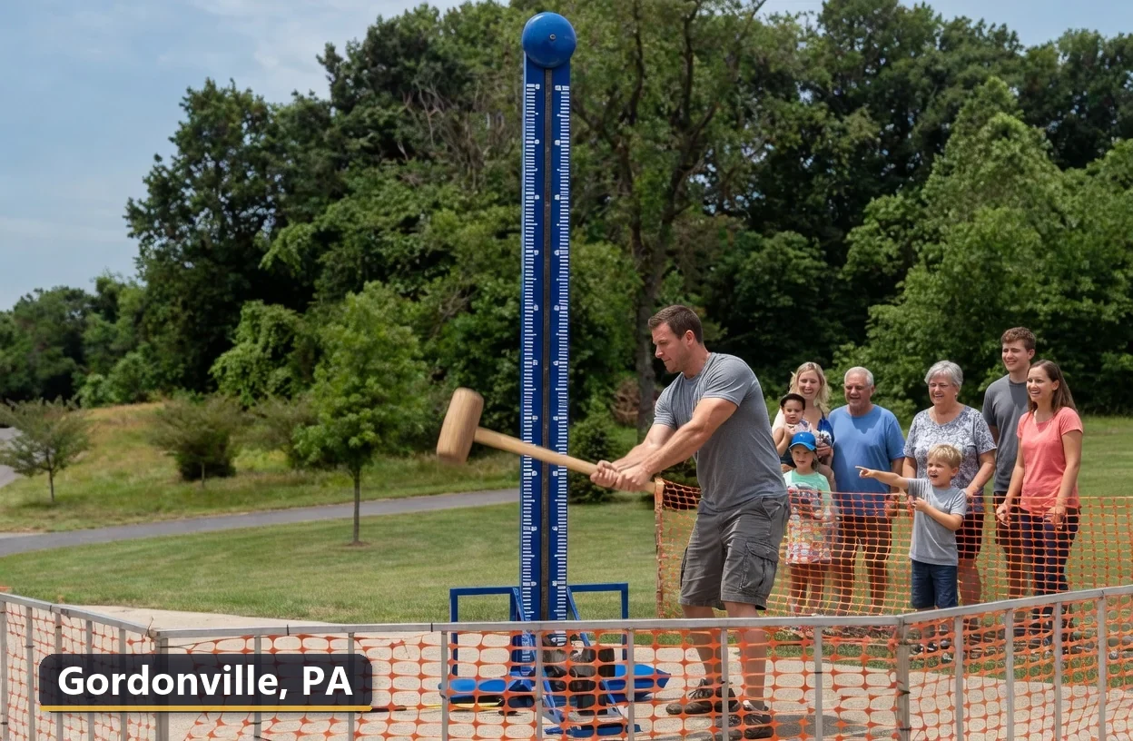 High striker carnival game rental in Gordonville, Pennsylvania for field days, parties and events