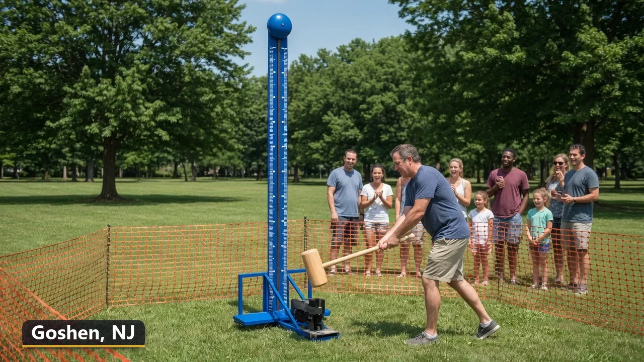 High striker carnival game rental in Goshen, New Jersey for field days, parties and events