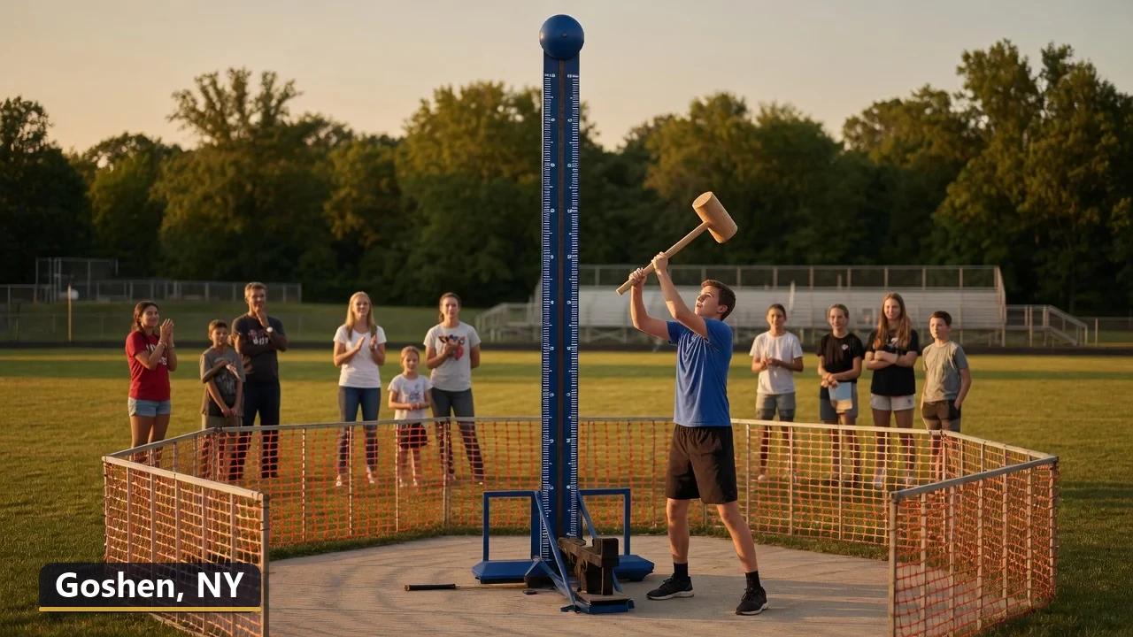 High striker carnival game rental in Goshen, New York for field days, parties and events