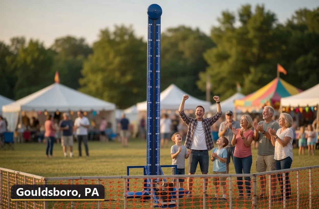 High striker carnival game rental in Gouldsboro, Pennsylvania for field days, parties and events