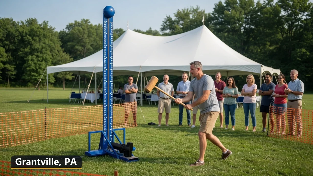 High striker carnival game rental in Grantville, Pennsylvania for field days, parties and events