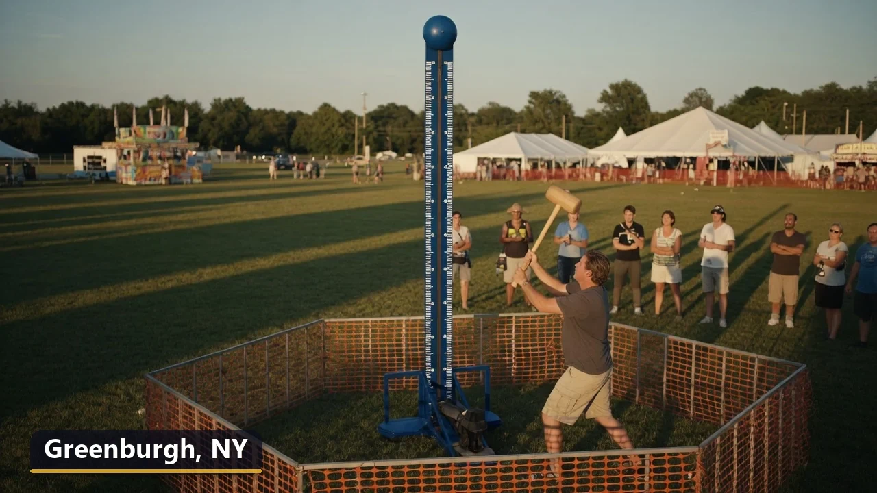 High striker carnival game rental in Greenburgh, New York for field days, parties and events