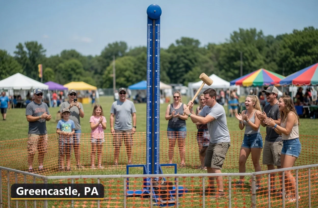 High striker carnival game rental in Greencastle, Pennsylvania for field days, parties and events
