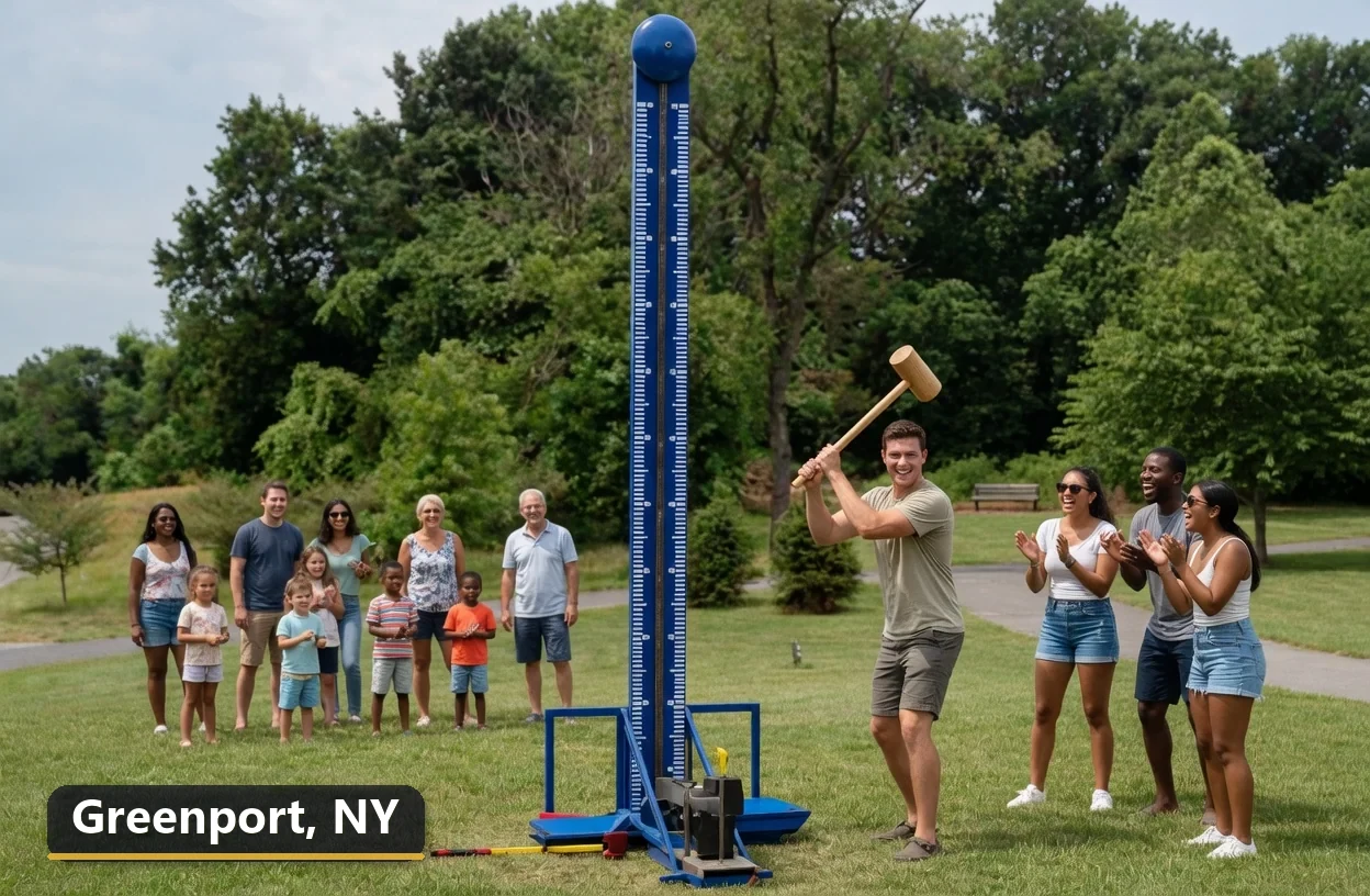 High striker carnival game rental in Greenport, New York for field days, parties and events