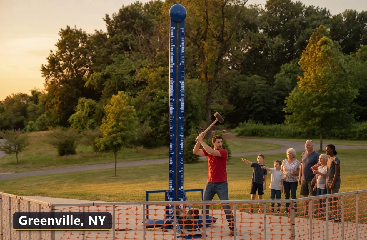 High striker carnival game rental in Greenville, New York for field days, parties and events