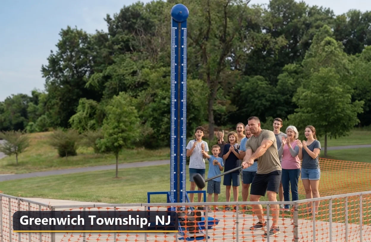 High striker carnival game rental in Greenwich Township, New Jersey for field days, parties and events