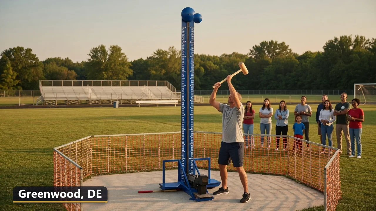 High striker carnival game rental in Greenwood, Delaware for field days, parties and events