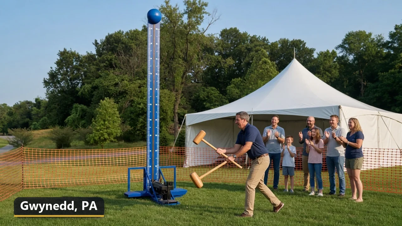 High striker carnival game rental in Gwynedd, Pennsylvania for field days, parties and events