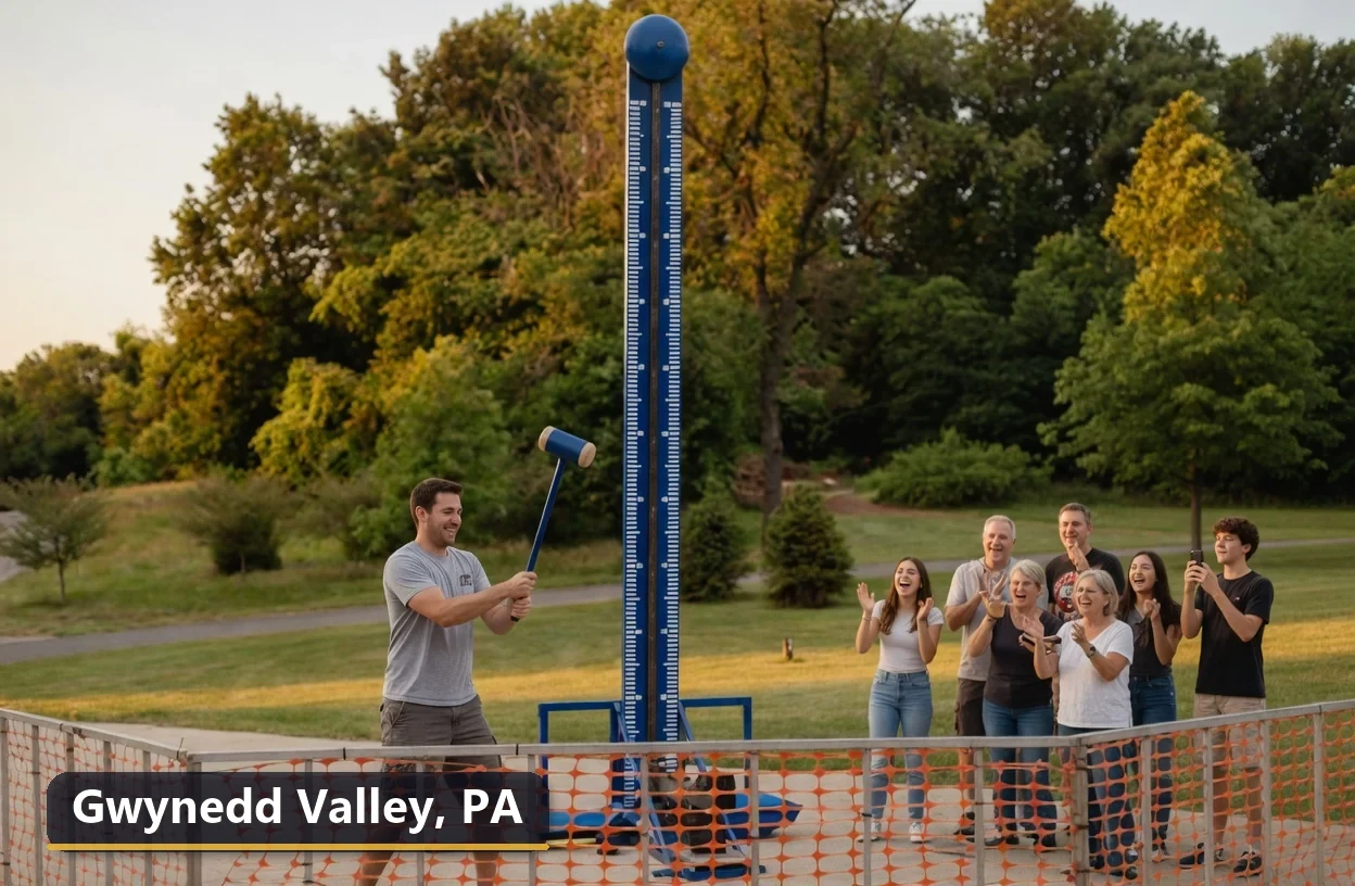 High striker carnival game rental in Gwynedd Valley, Pennsylvania for field days, parties and events