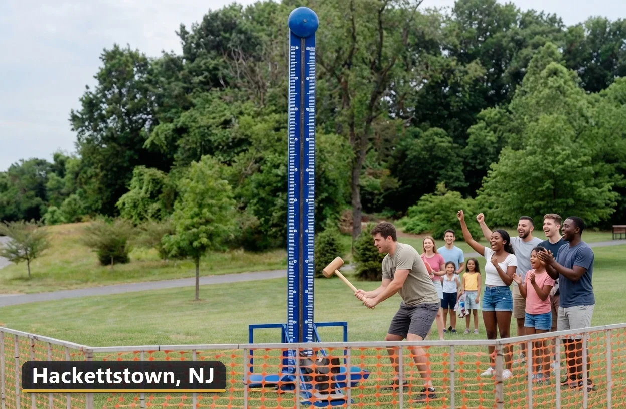 High striker carnival game rental in Hackettstown, New Jersey for field days, parties and events