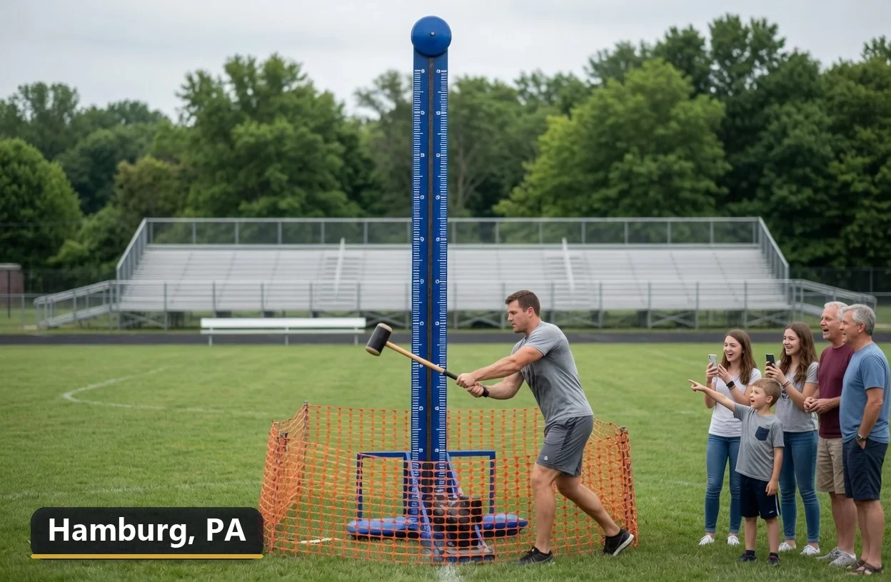 High striker carnival game rental in Hamburg, Pennsylvania for field days, parties and events