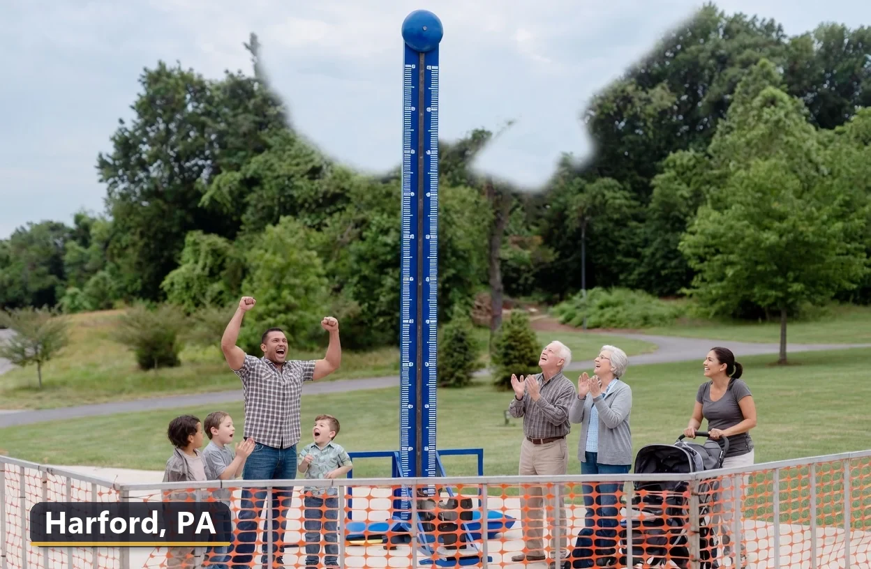 High striker carnival game rental in Harford, Pennsylvania for field days, parties and events