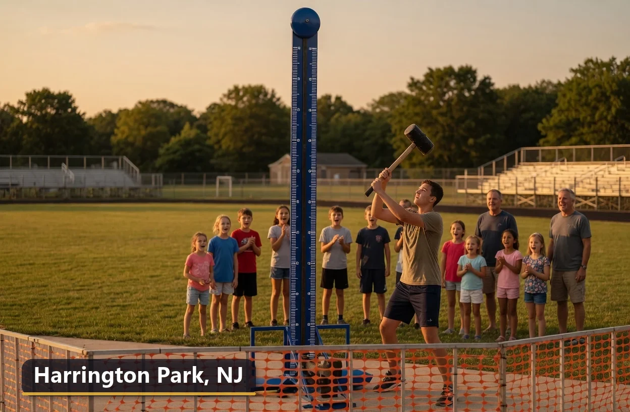 High striker carnival game rental in Harrington Park, New Jersey for field days, parties and events