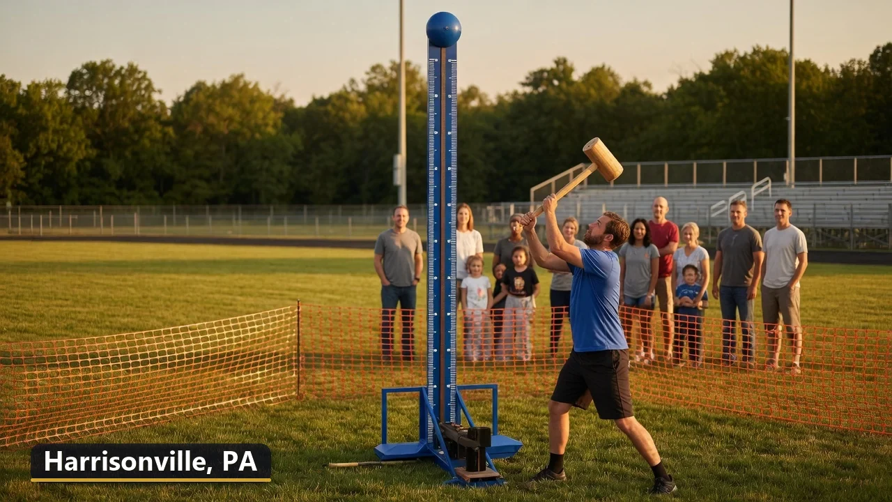 High striker carnival game rental in Harrisonville, Pennsylvania for field days, parties and events