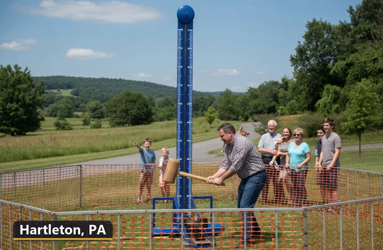 High striker carnival game rental in Hartleton, Pennsylvania for field days, parties and events