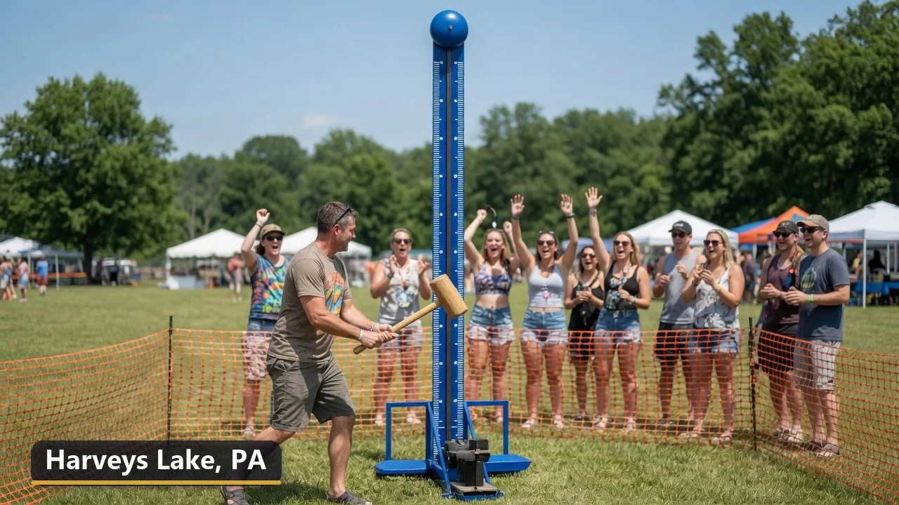 High striker carnival game rental in Harveys Lake, Pennsylvania for field days, parties and events