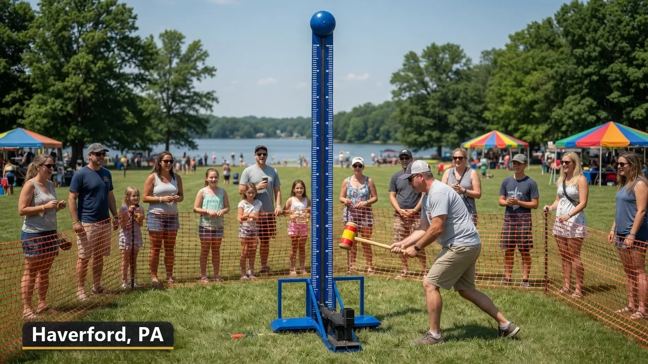 High striker carnival game rental in Haverford, Pennsylvania for field days, parties and events