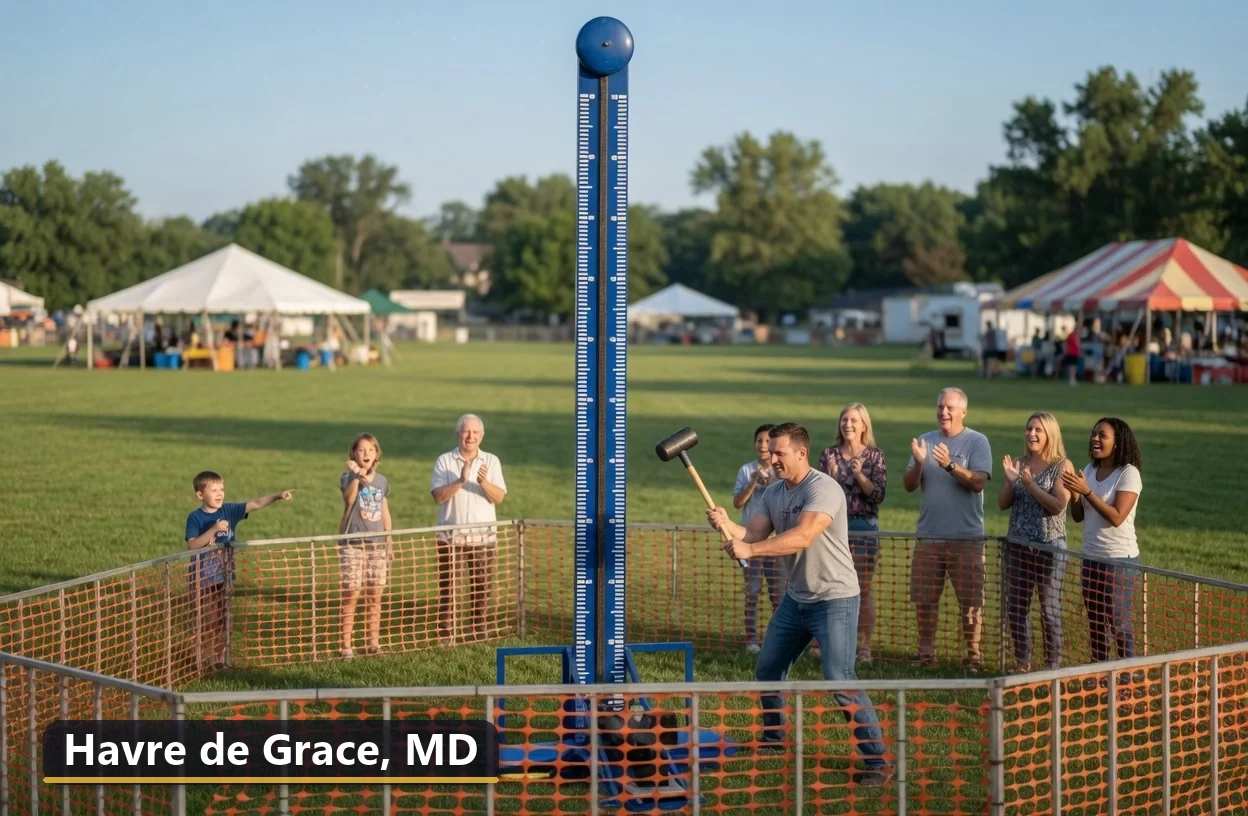 High striker carnival game rental in Havre de Grace, Maryland for field days, parties and events