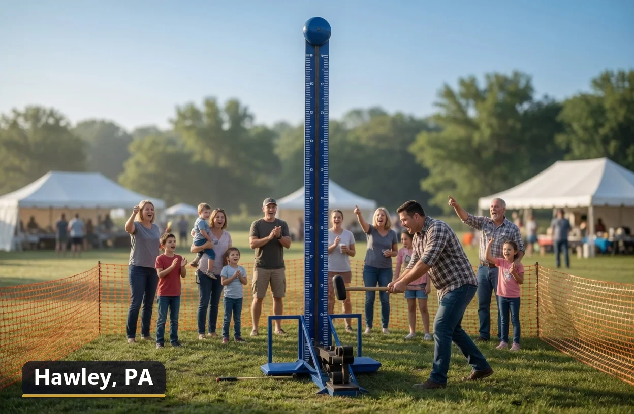 High striker carnival game rental in Hawley, Pennsylvania for field days, parties and events
