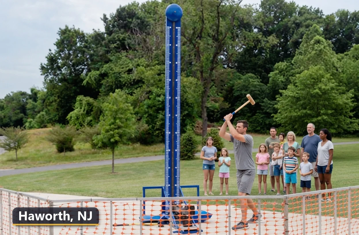 High striker carnival game rental in Haworth, New Jersey for field days, parties and events