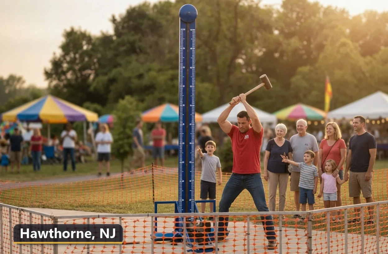 High striker carnival game rental in Hawthorne, New Jersey for field days, parties and events