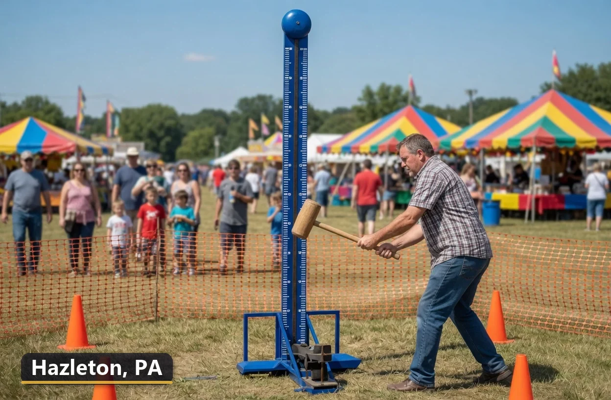 High striker carnival game rental in Hazleton, Pennsylvania for field days, parties and events