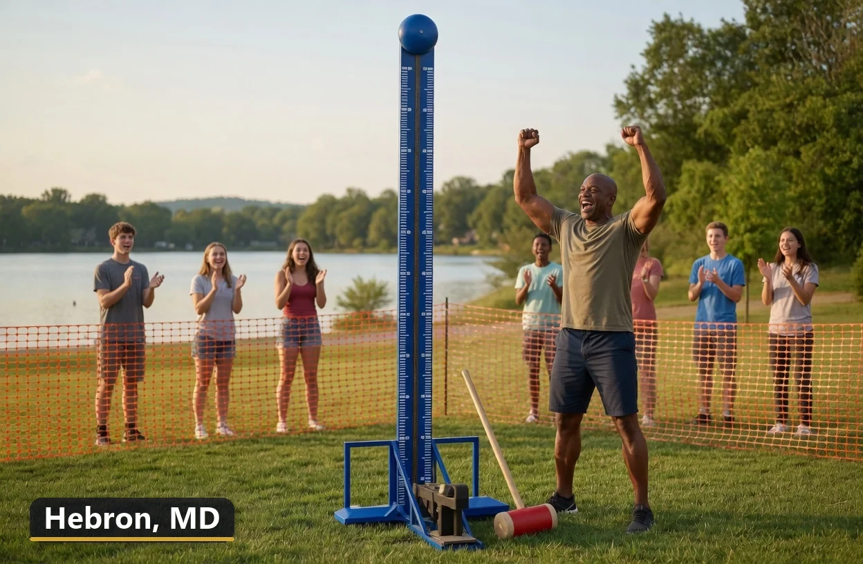 High striker carnival game rental in Hebron, Maryland for field days, parties and events