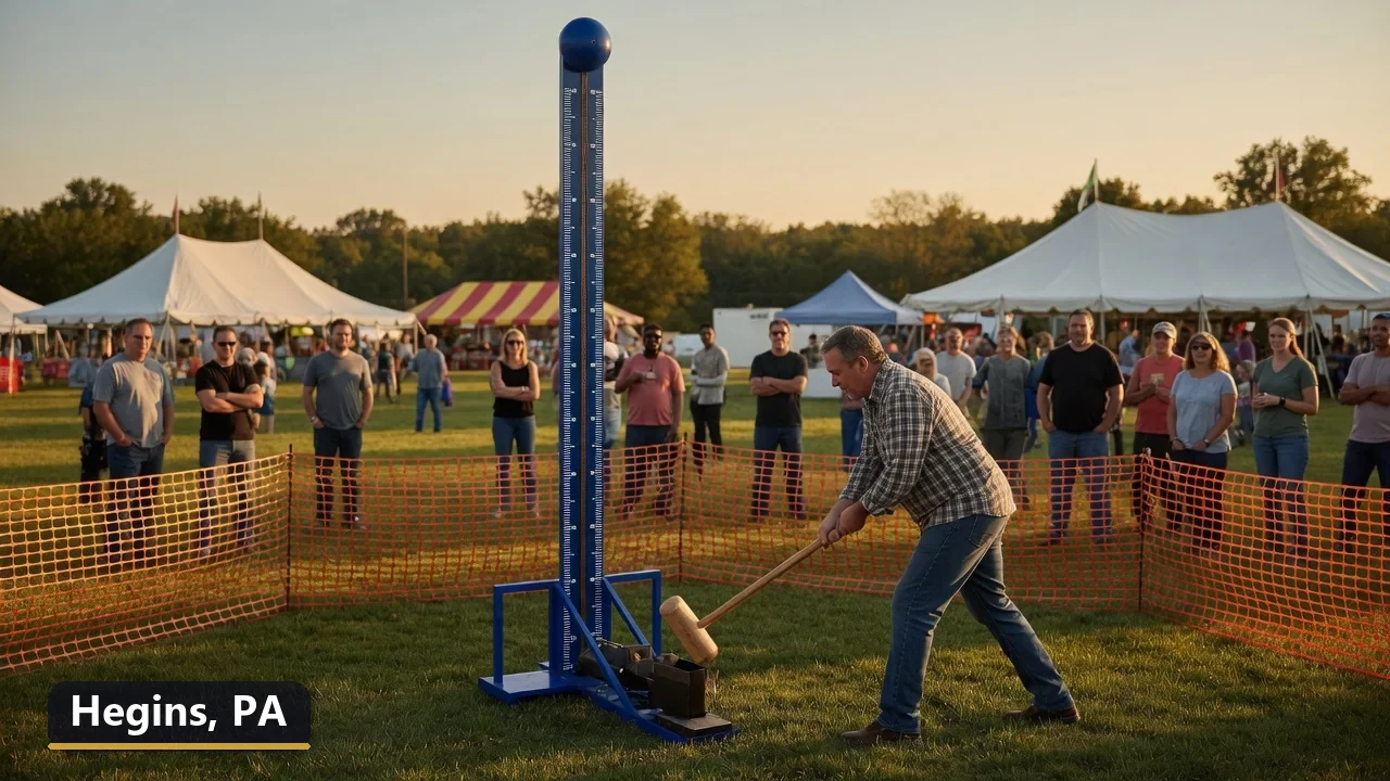 High striker carnival game rental in Hegins, Pennsylvania for field days, parties and events