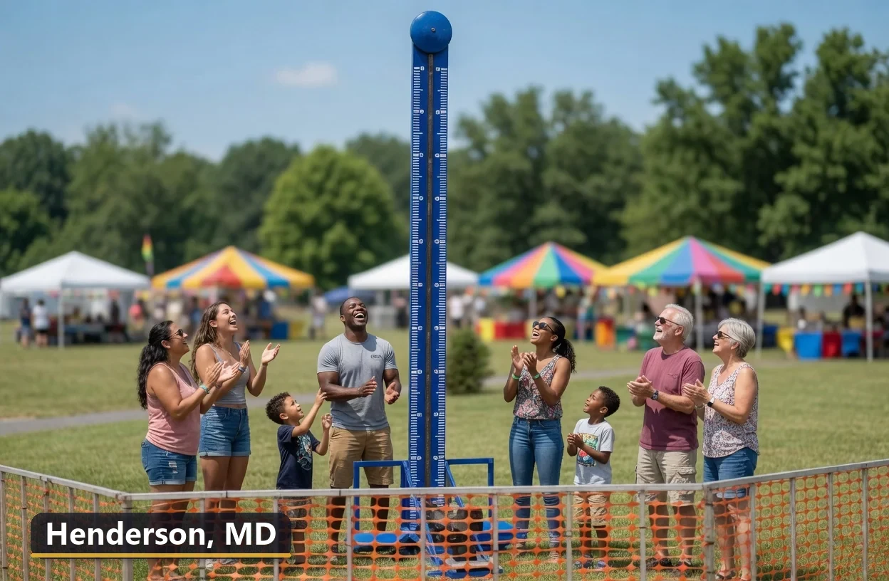 High striker carnival game rental in Henderson, Maryland for field days, parties and events
