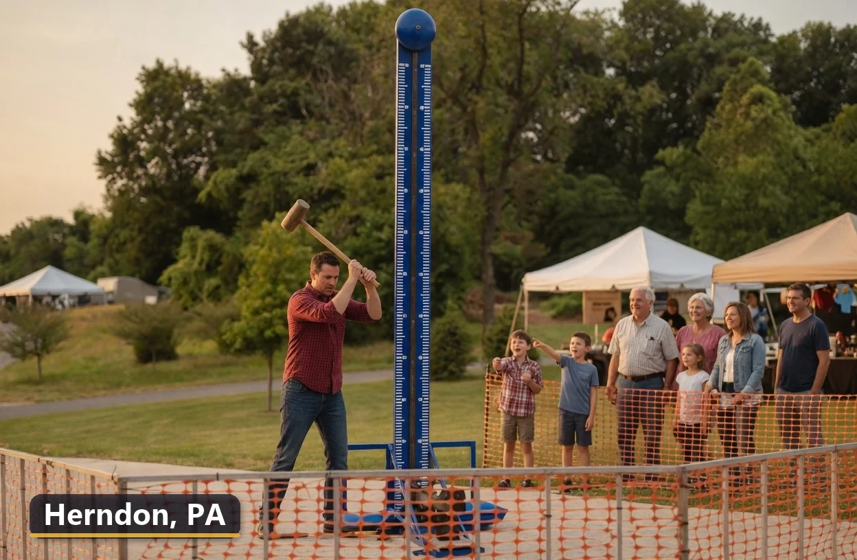High striker carnival game rental in Herndon, Pennsylvania for field days, parties and events