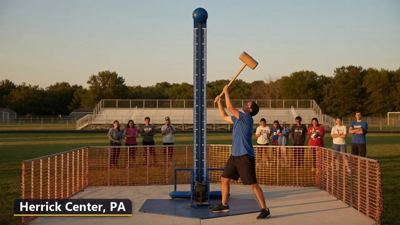High striker carnival game rental in Herrick Center, Pennsylvania for field days, parties and events