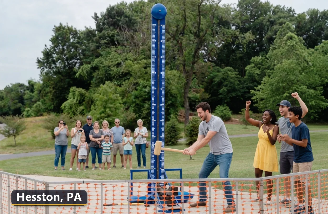 High striker carnival game rental in Hesston, Pennsylvania for field days, parties and events