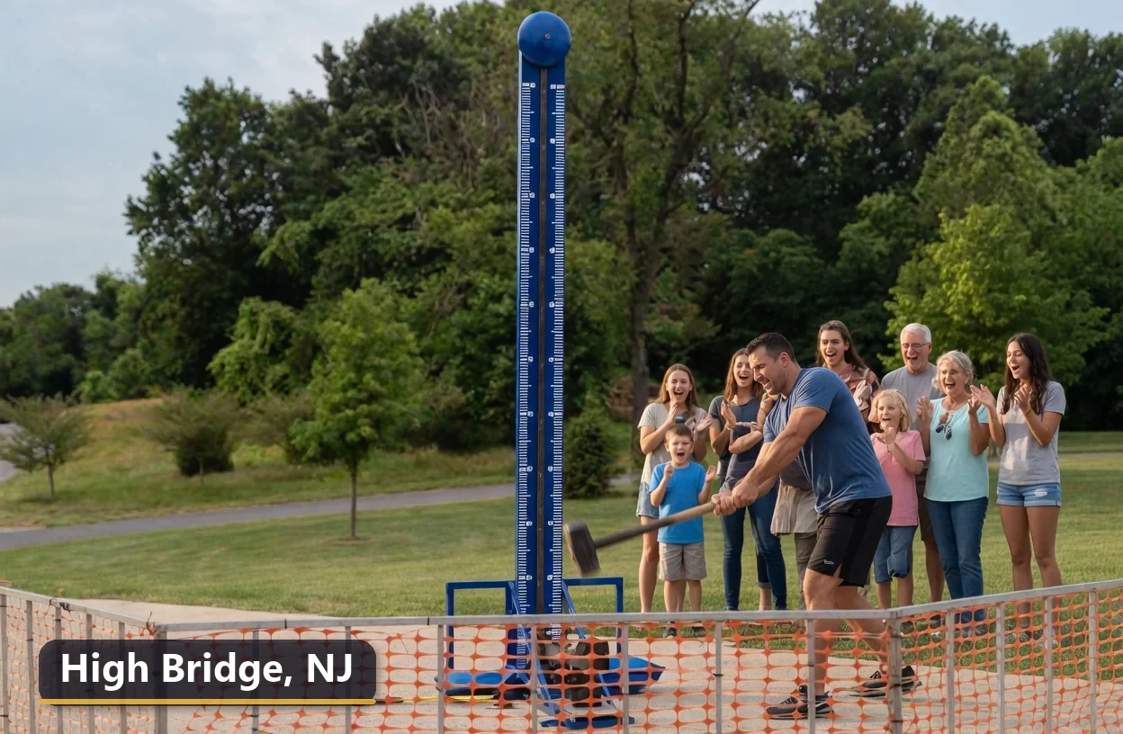 High striker carnival game rental in High Bridge, New Jersey for field days, parties and events