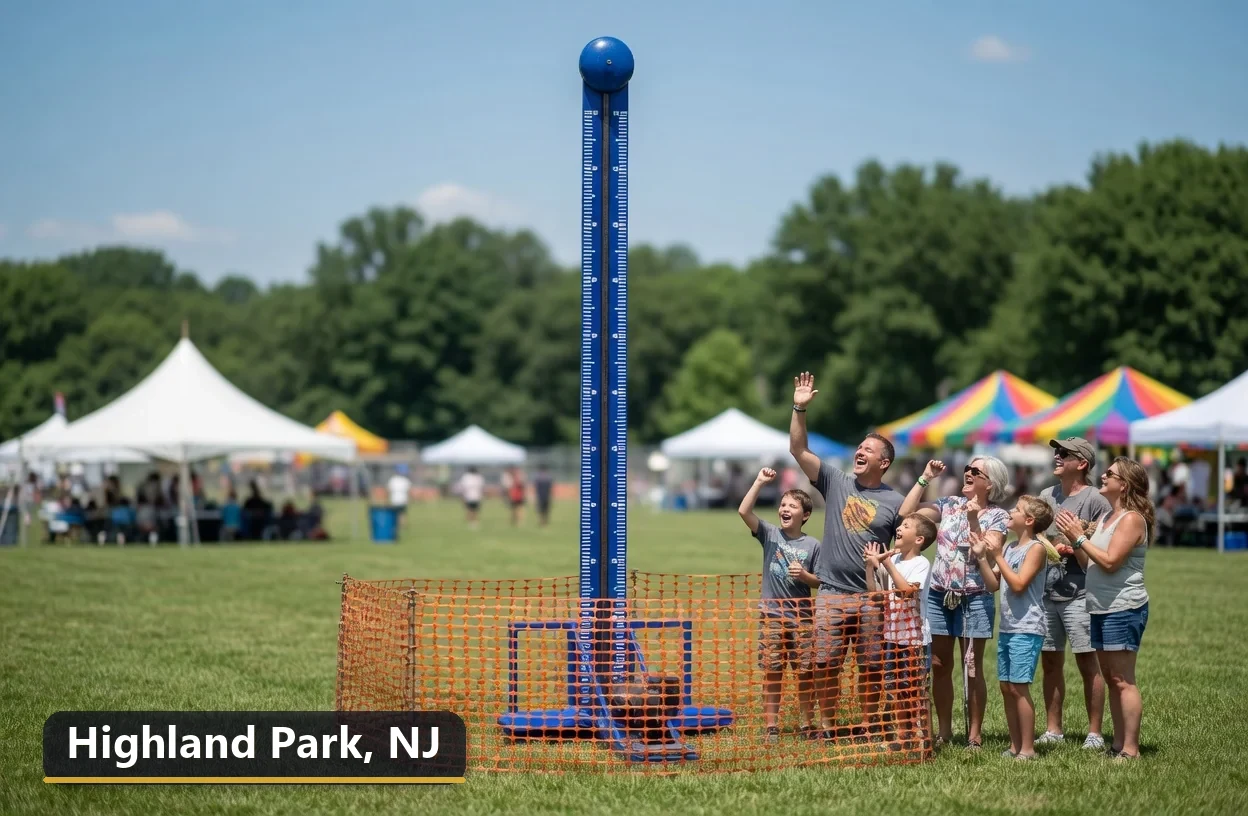 High striker carnival game rental in Highland Park, New Jersey for field days, parties and events
