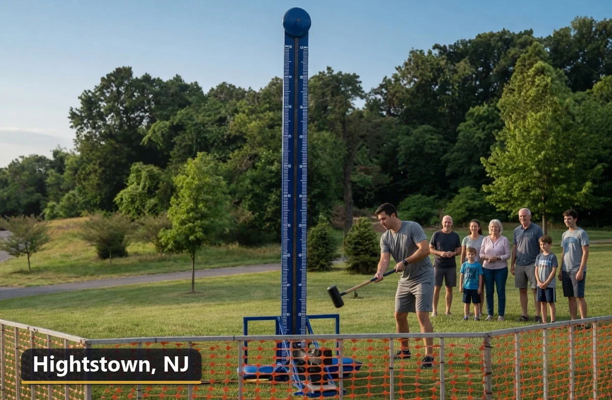 High striker carnival game rental in Hightstown, New Jersey for field days, parties and events