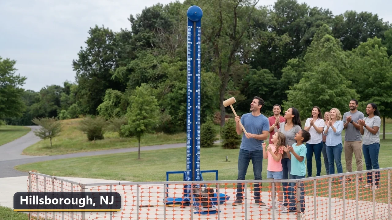 High striker carnival game rental in Hillsborough, New Jersey for field days, parties and events