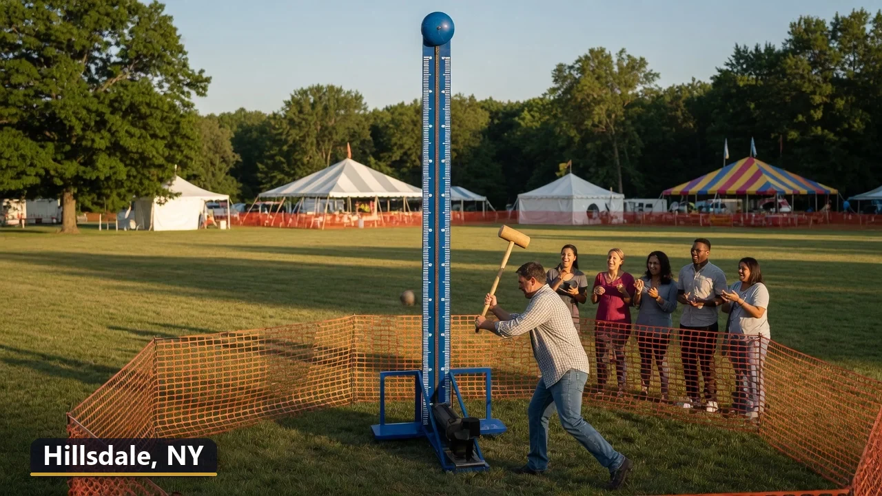 High striker carnival game rental in Hillsdale, New York for field days, parties and events