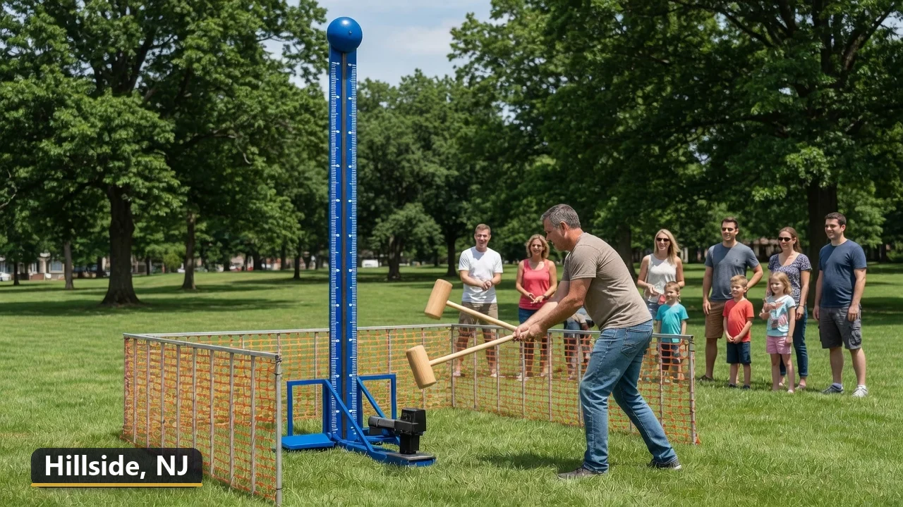 High striker carnival game rental in Hillside, New Jersey for field days, parties and events