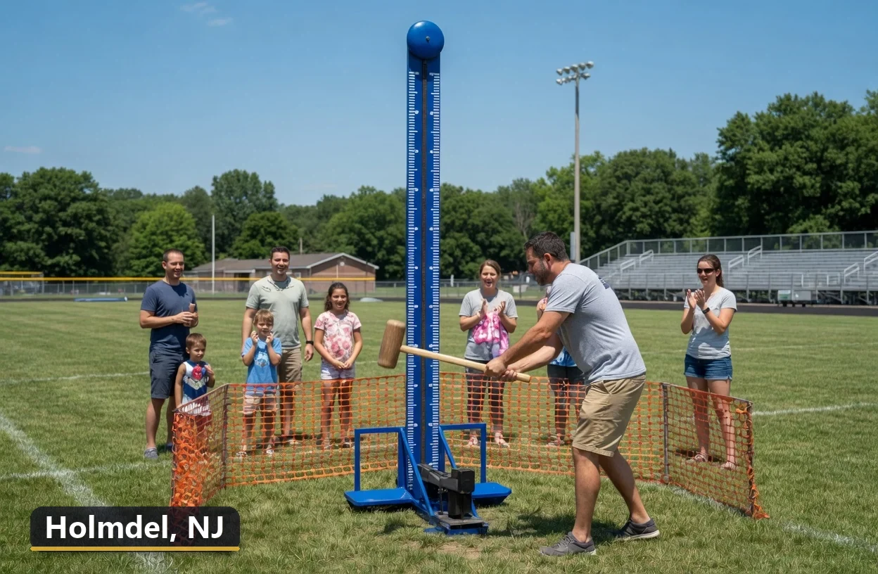 High striker carnival game rental in Holmdel, New Jersey for field days, parties and events