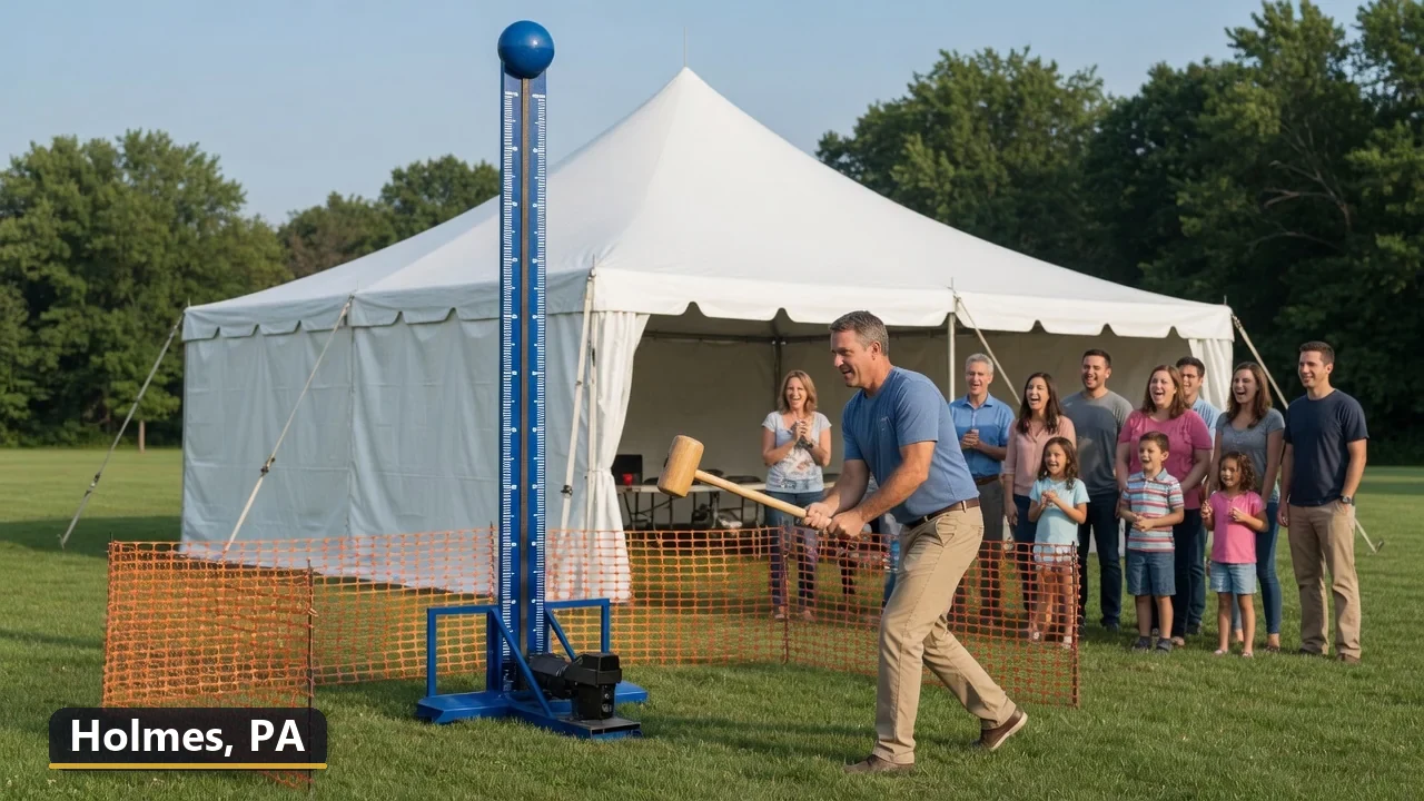 High striker carnival game rental in Holmes, Pennsylvania for field days, parties and events
