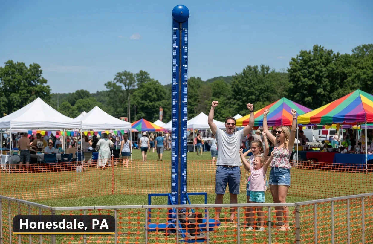 High striker carnival game rental in Honesdale, Pennsylvania for field days, parties and events