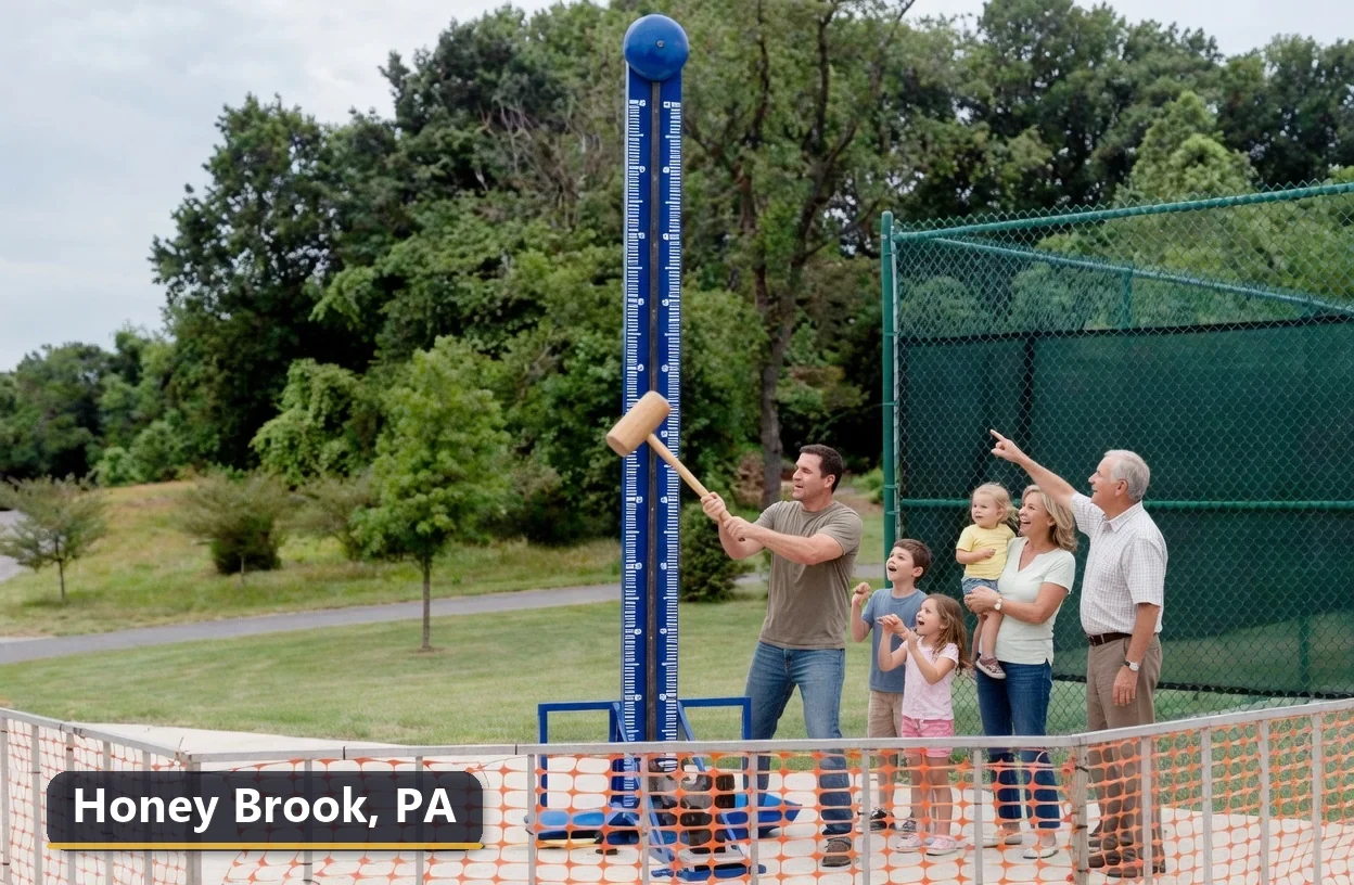 High striker carnival game rental in Honey Brook, Pennsylvania for field days, parties and events