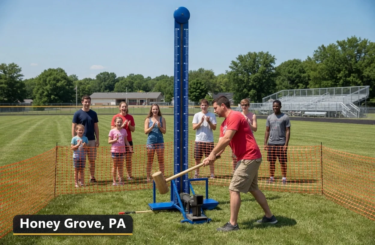 High striker carnival game rental in Honey Grove, Pennsylvania for field days, parties and events