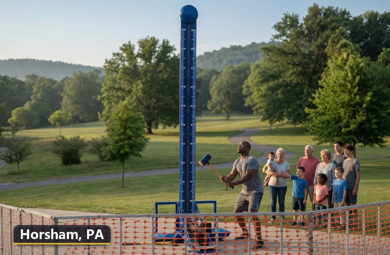 High striker carnival game rental in Horsham, Pennsylvania for field days, parties and events