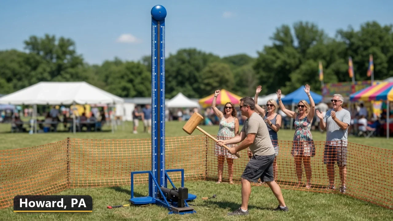 High striker carnival game rental in Howard, Pennsylvania for field days, parties and events